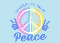 Peace Day Symbol Postcard Image Preview