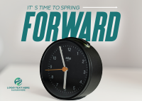 Spring Forward Postcard Design