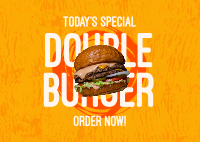 Double Burger Postcard