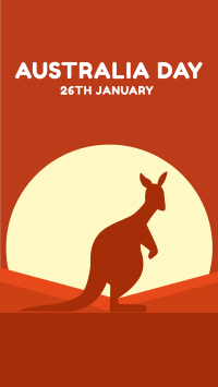 Kangaroo Silhouette Facebook Story