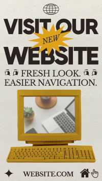Retro Minimalist Website Launch Instagram Story