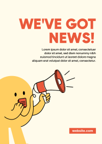 We're Got News Mascot Poster