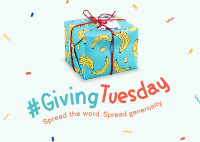 Quirky Giving Tuesday Postcard