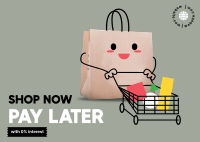 Cute Shopping Bag Postcard