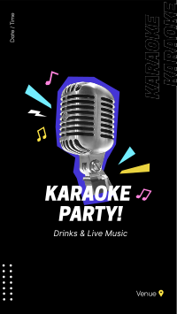 Karaoke Party Mic Instagram Story