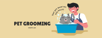 Grooming Cat Facebook Cover