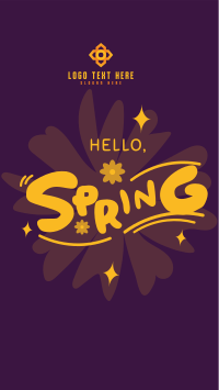 Playful Hello Spring Facebook Story