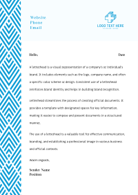 Modern Geometric Pattern Letterhead