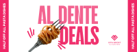 Minimalist Quirky Pasta Deals Facebook Cover Image Preview