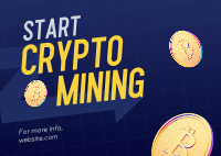 Crypto Mining Secrets Postcard