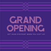 Minimalist Art Deco Grand Opening Instagram Post