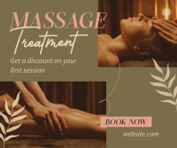 Relaxing Massage Treatment Facebook Post