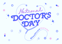 Quirky Doctors Day Postcard