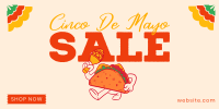 Happy Taco Mascot Sale Twitter Post