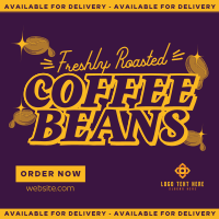 Minimalist Coffee Bean Delivery Instagram Post