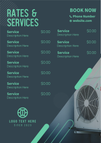 Fast HVAC Services Menu