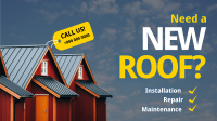 Roofing Service Call Now Animation