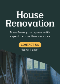 Simple Home Renovation Poster