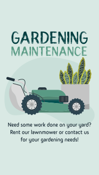 Garden Lawnmower Instagram Story