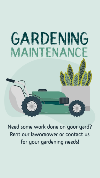 Garden Lawnmower Instagram Story Design