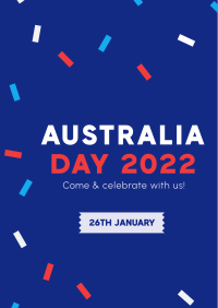 Confetti Australia Day Poster Design