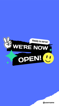 We're Open Stickers Facebook Story