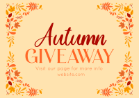 Autumn Giveaway Post Postcard