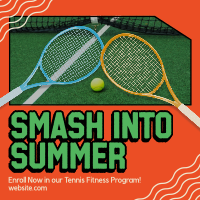 Retro Summer Fitness Instagram Post Design