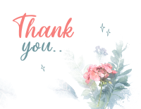 Watercolor Floral Thank You Card