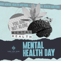 Scrapbook Mental Health Day Instagram Post Design