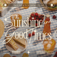 Retro Summer Sunshine Instagram Post Design