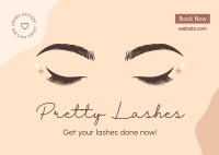 Pretty Lashes Postcard Design