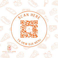 Scan Here Food Pattern Instagram Post