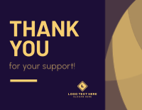 Abstract Curves Thank You Card