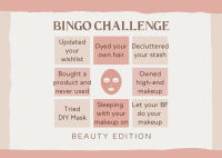 Beauty Bingo Challenge Postcard