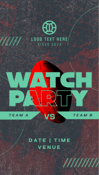 Grunge Football Watch Party Facebook Story Design