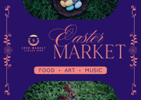 Flowery Easter Market Postcard Image Preview