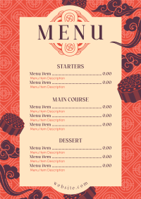 Cloudy Oriental Cuisine Menu