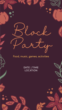 Autumn Block Party Facebook Story