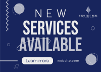 New Services Available Postcard