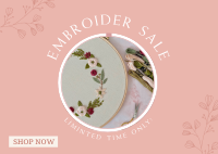 Embroidery Sale Postcard