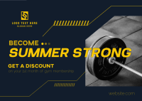 Summer Fitness Promo Postcard