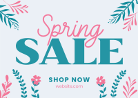 Floral Spring Sale Postcard