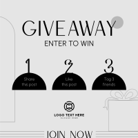 Simple Giveaway Instructions Instagram Post