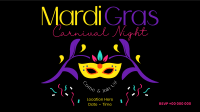 Mardi Gras Carnival Night Facebook Event Cover