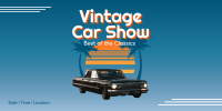 Vintage Car Show Twitter Post