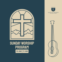 Sunday Worship Program Instagram Post Image Preview