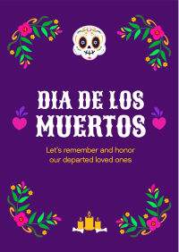 Floral Dia De Los Muertos Flyer