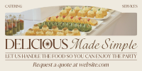 Elegant Food Catering Services Twitter Post Design