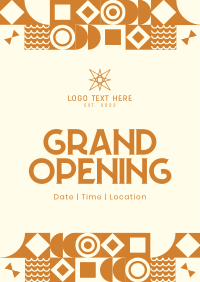 Geometric Retro Opening Flyer